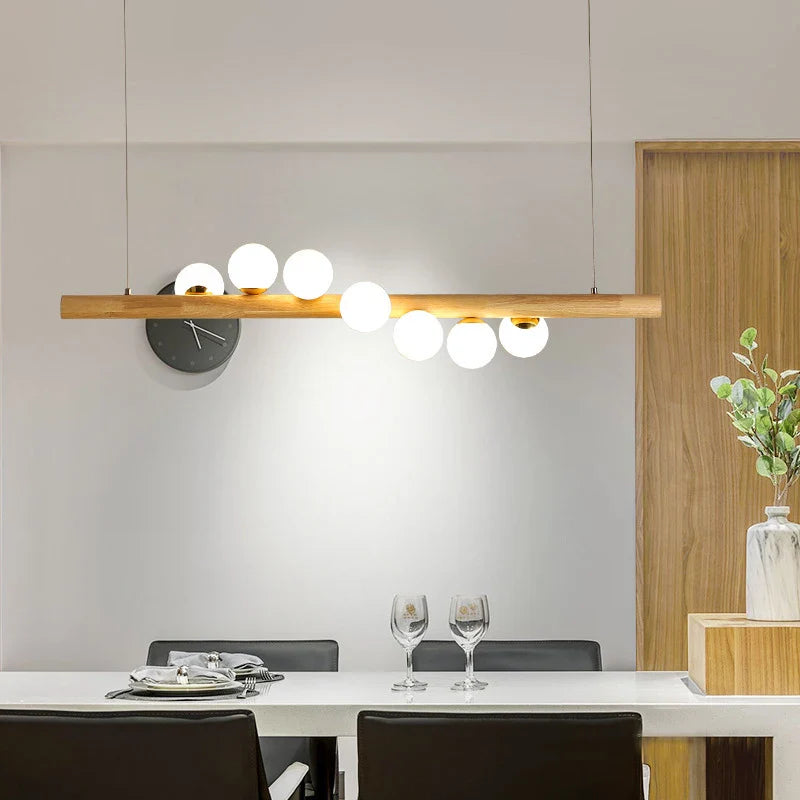Afralia™ Wood Pendant Light for Dining Room | Modern Kitchen Island Lighting