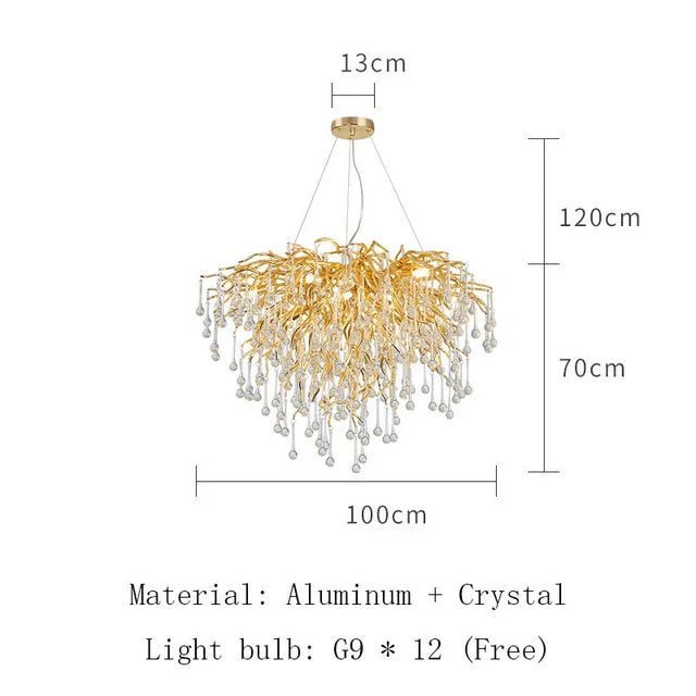 Afralia™ Crystal LED Ceiling Chandelier for Modern Luxury Decor