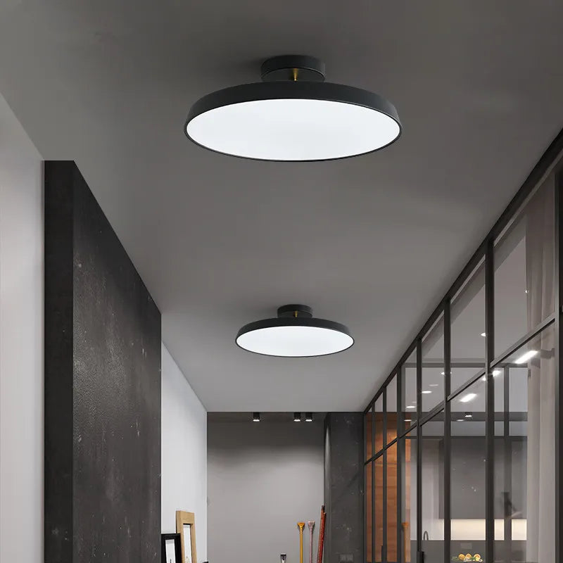 Afralia™ Nordica Dimmable LED Ceiling Light, Modern Round Aluminum Designer Lamp