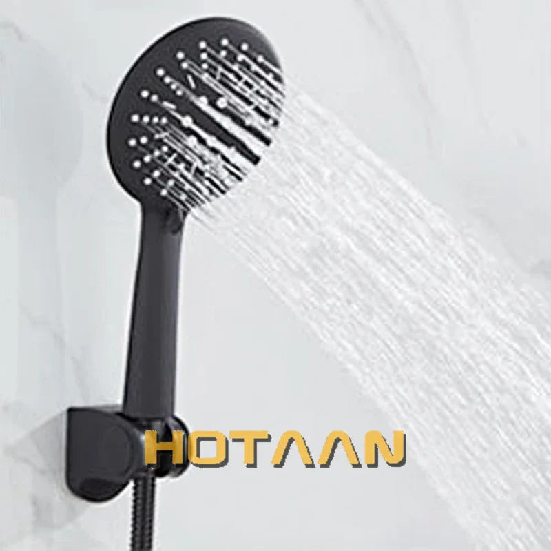 Afralia™ Matte Black Round Shower Head for Water Saving and Luxurious Bath Experience.