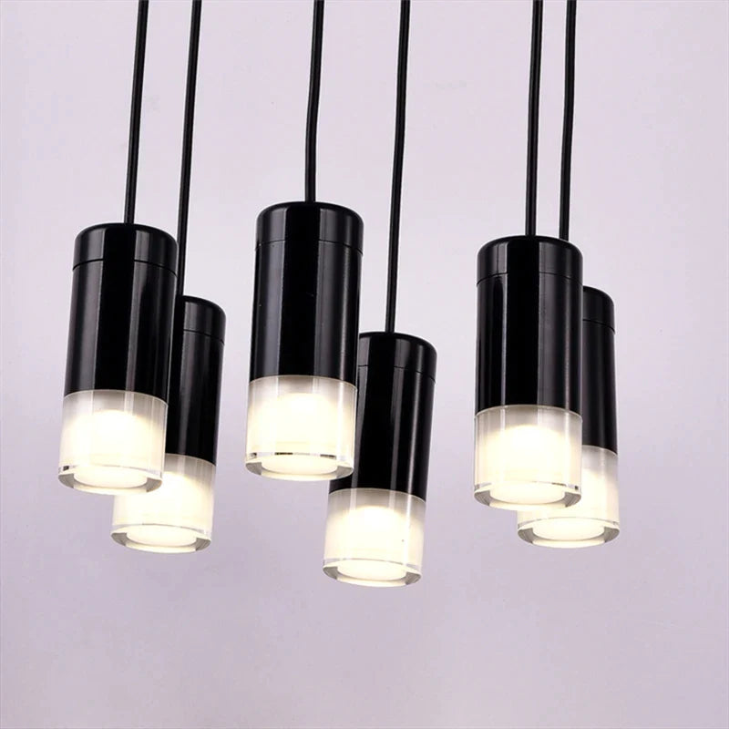 Afralia™ Industrial Iron Art LED Pendant Light - Black Minimalist Wall Lamp