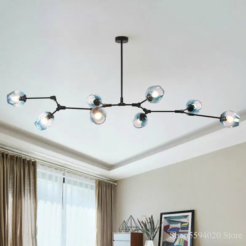 Afralia™ LED Ball Chandelier: Modern Glass Kitchen Pendant Light Fixture