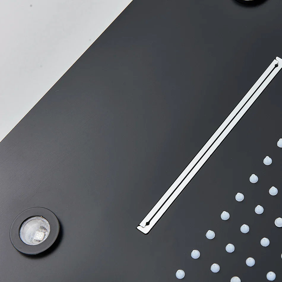 Afralia™ LED Luxury Ceiling Embedded Shower Head Rainfall Colorful Bathroom Showers 304SUS