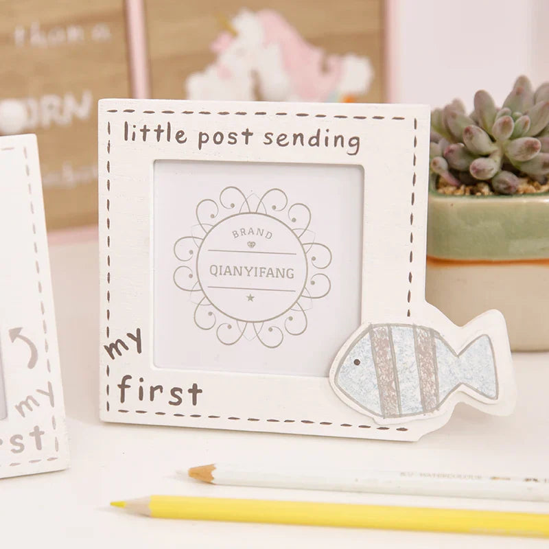 Nordic Wooden Photo Frames - Afralia™ Kids Room Decor