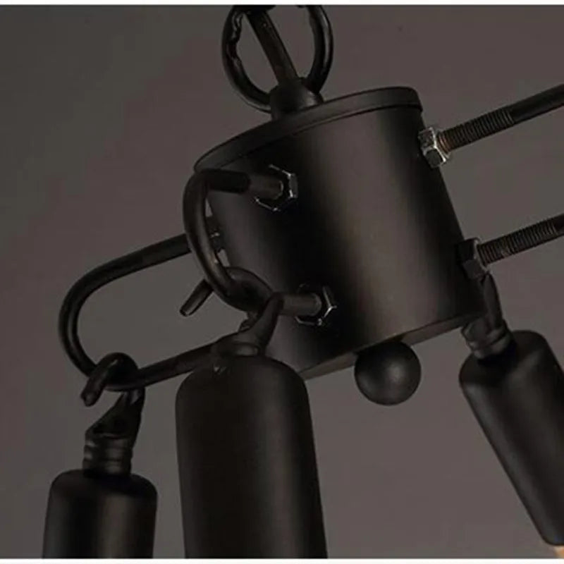 Afralia™ Vintage Ring Chandelier: Loft Style 6/8 Lights American Edison Wrought Iron Retro Rustic Lighting