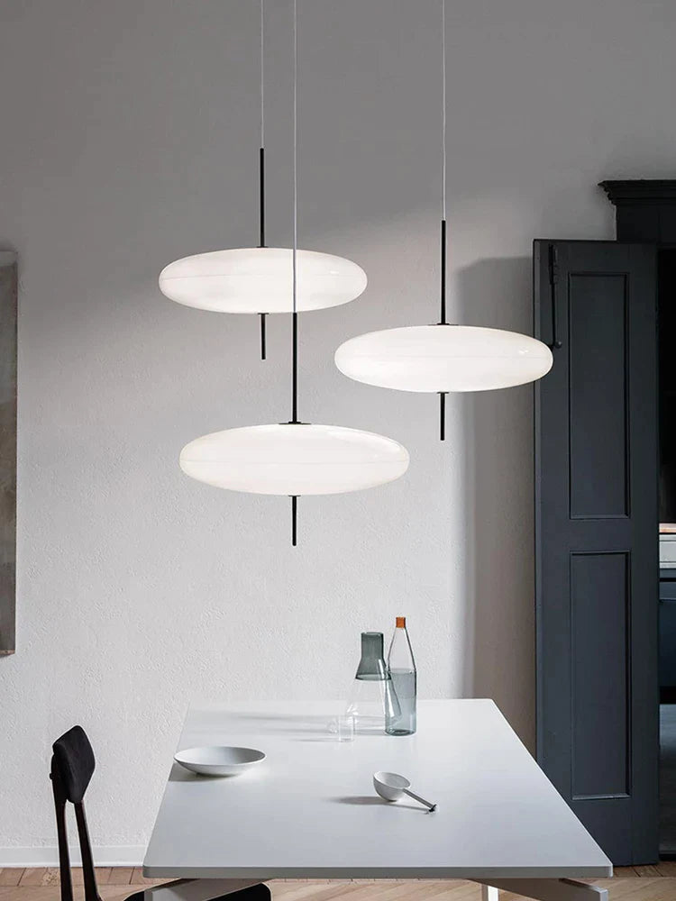 Afralia™ Modern Art Flying Saucer Pendant Lights for Designer Dining Room