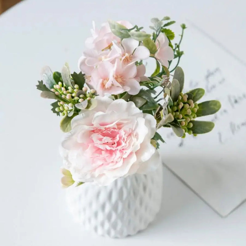 Afralia™ Silk Peony Hydrangea Bouquet - Home Garden Wedding Party Decoration