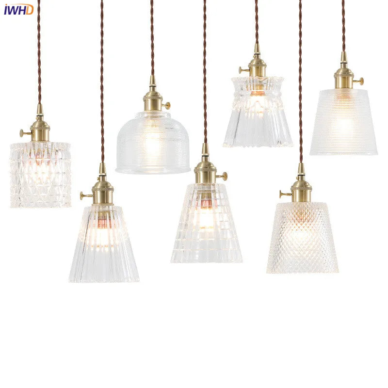 Afralia™ Glass Pendant Lights: Nordic Japan Style, Industrial Vintage LED Lamp for Home, Bar, Cafe