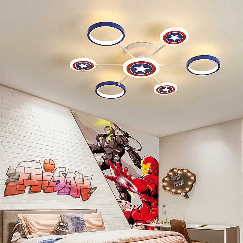 Afralia™ LED Ceiling Light for Kid's Room Chandelier Bedroom Decorative Lamp