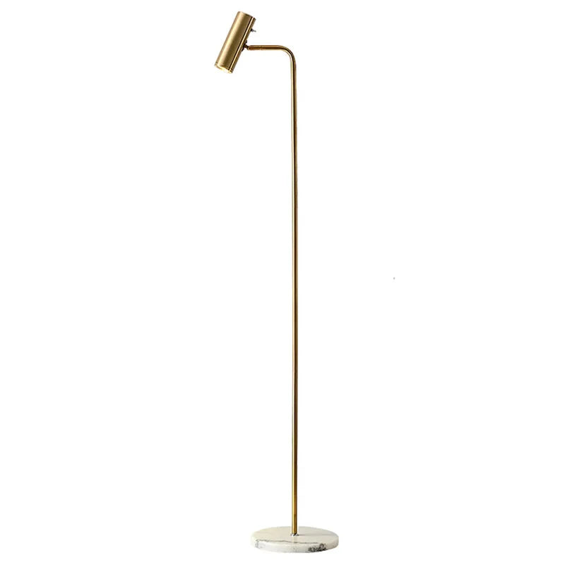 Afralia™ Metal Marble Base Floor Lamp - Minimalist Modern Standing Light