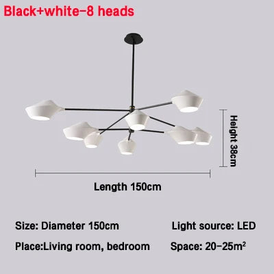 Afralia™ Modern Nordic Chandeliers: Simple Lighting Fixture for Living Room, Dining Room, Restaurant, Hall