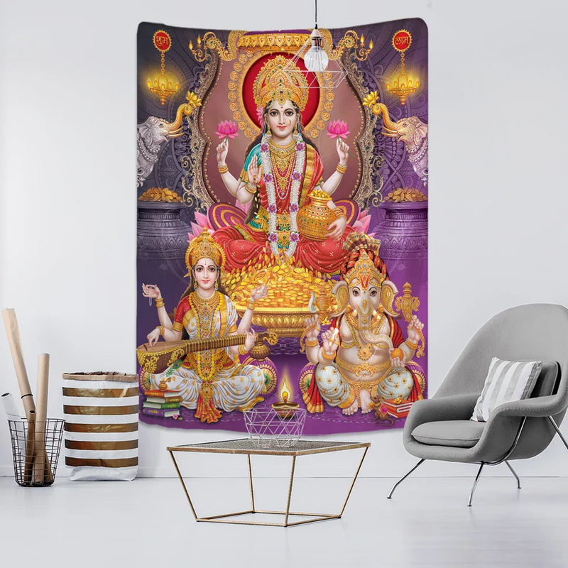 Afralia™ Boho Elephant Mandala Tapestry Wall Hanging for Colorful 3D Home Decor