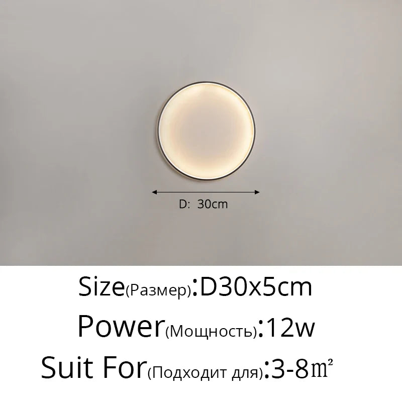Afralia™ Nordic Round LED Wall Light: Modern Minimalist Design for Home Interior Decor