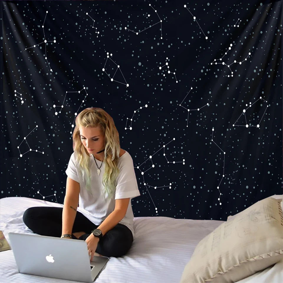 Afralia™ Starry Sky Tapestry | Galaxy Wall Art & Home Decor