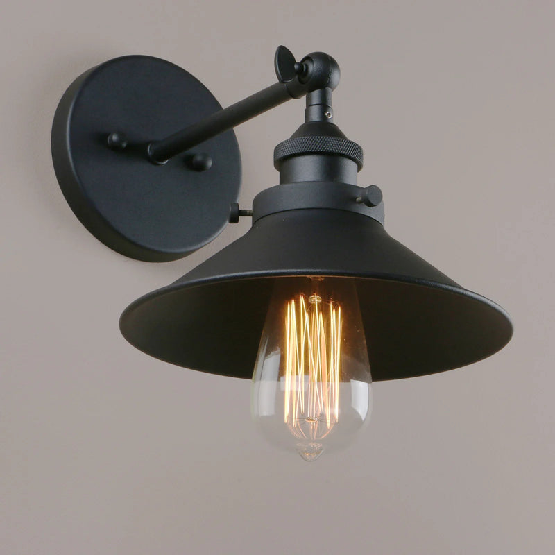 Afralia™ Vintage Industrial Metal Wall Sconce 180 Degree Adjustable Wall Lamp