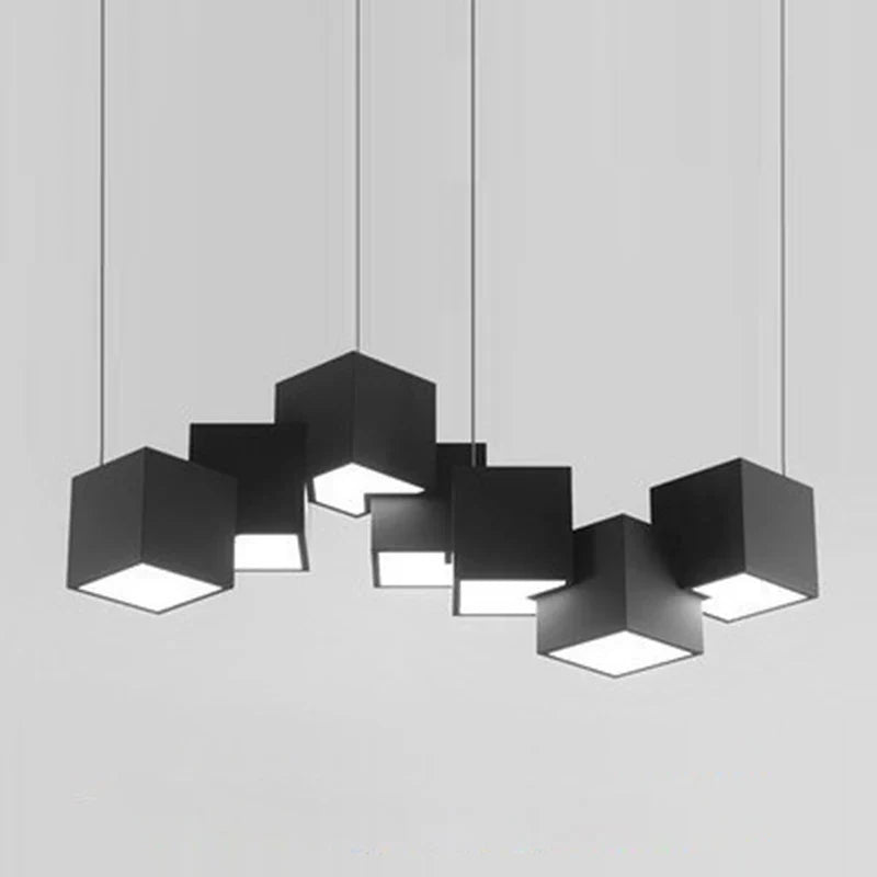 Afralia™ Magic Cube LED Pendant Light for Dining & Living Room by Samsarah Lighting