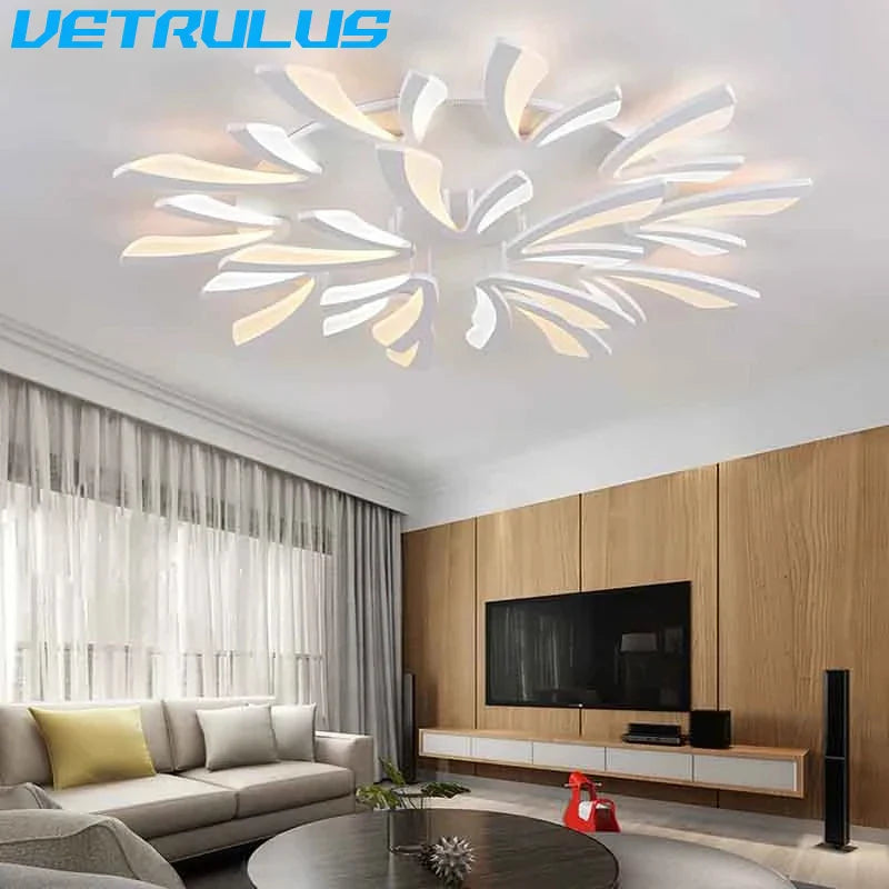 Afralia™ Modern LED Branch Chandelier for Dining Living Study Room Lighting Fixtures