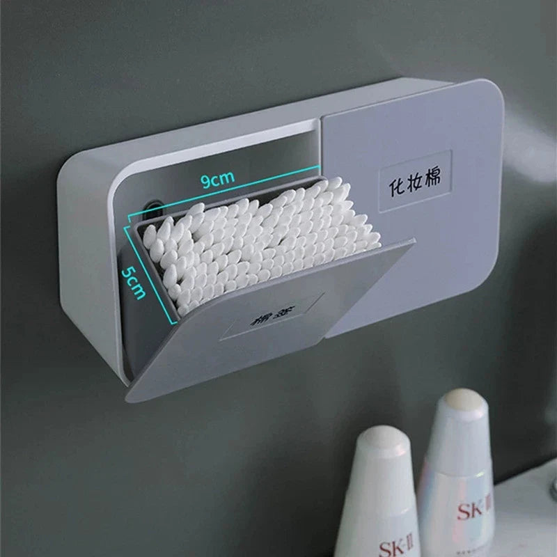 Afralia™ Cotton Swab & Pad Holder: Bathroom Organizer & Cosmetic Container
