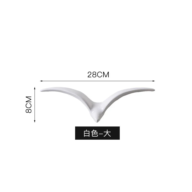 Afralia™ Bird Ceramic Pendant Wall Decor Gold Seagull Wild Goose Modern Home