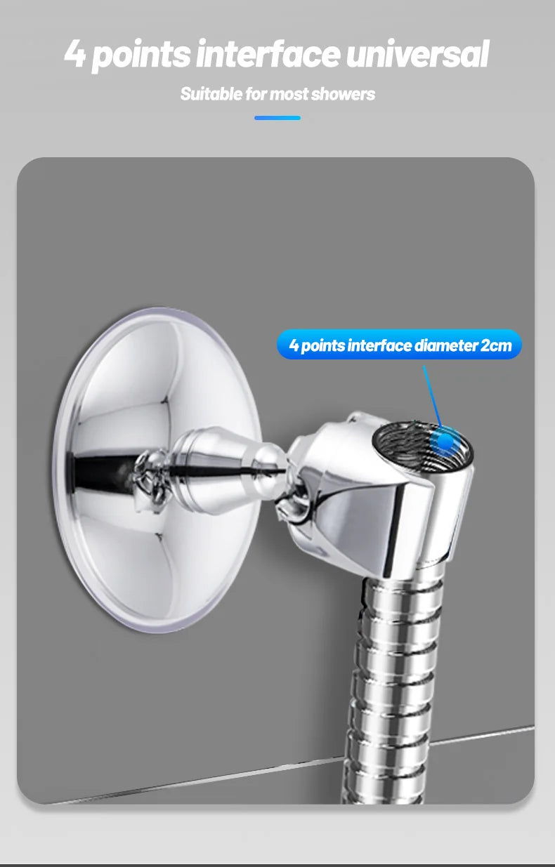 Afralia™ Chromeplate ABS Suction Cup Shower Bracket for Elegant Bathroom Design