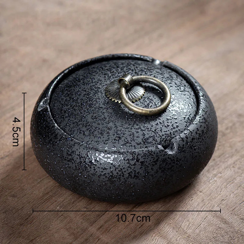 Afralia™ Glazed Porcelain Ashtray: Stylish Desk Decoration & Gift for Boyfriend