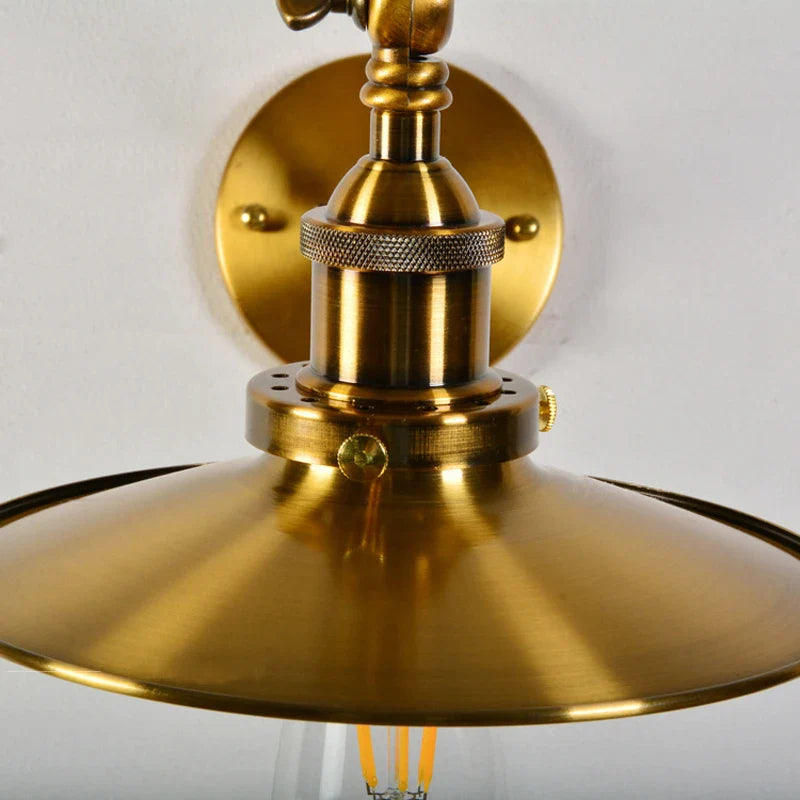 Afralia™ Gold Adjustable Long Arm Wall Light - Retro Style Flex Lamp for Home and Restaurant