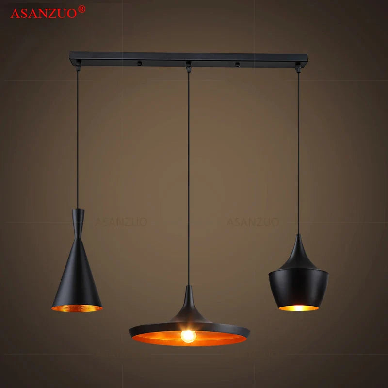 Afralia™ Iron Chassis Ceiling Panel Dining Room Lamp - Multi Head Rectangular Round