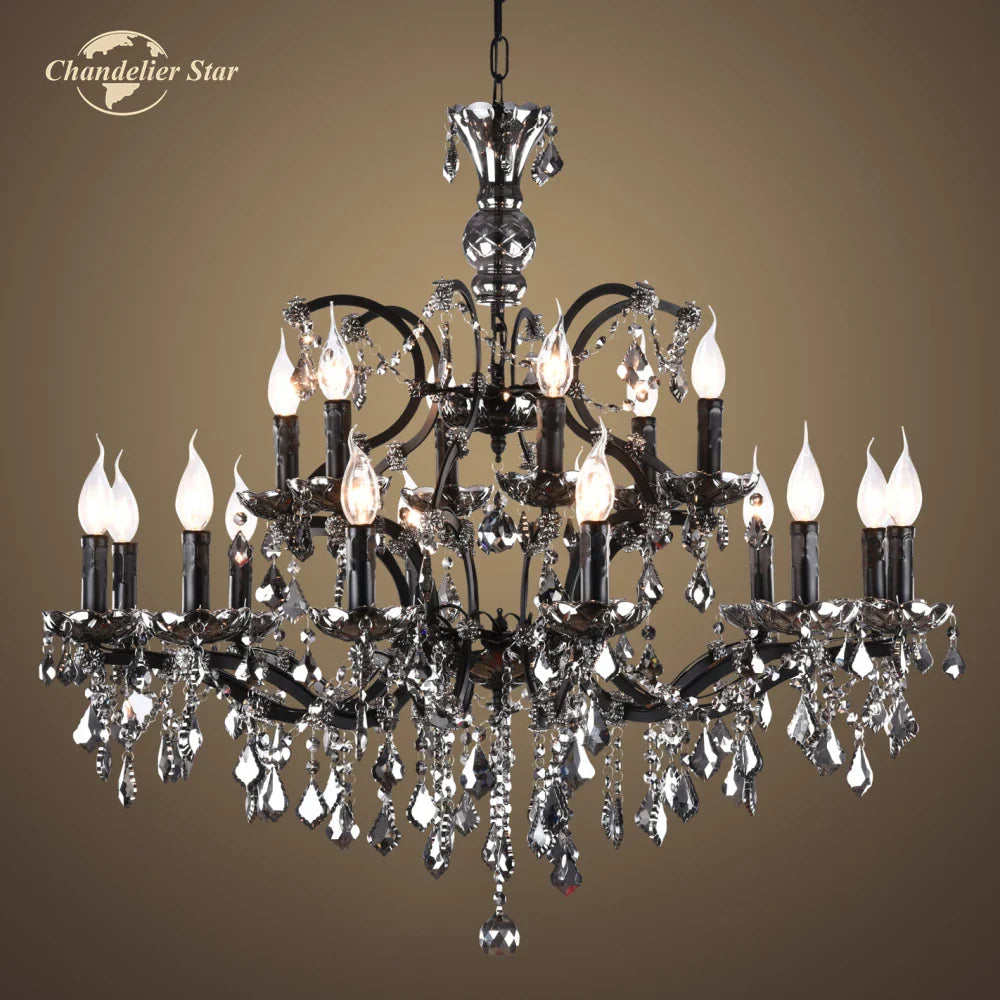 Afralia™ Rococo Crystal LED Chandeliers for Bedroom Living Dining Room