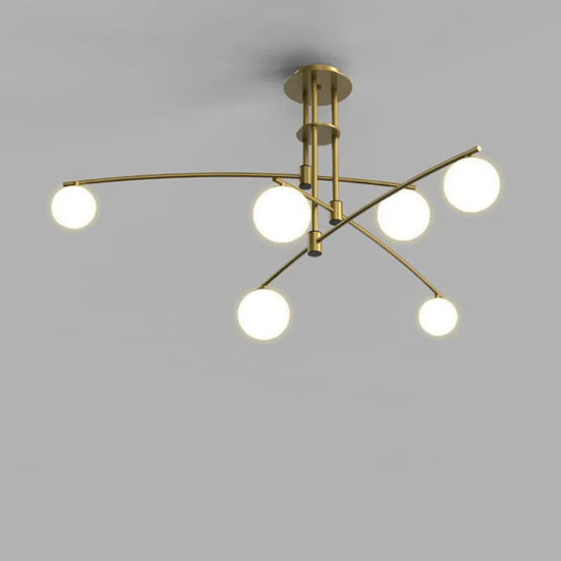 Afralia™ Nordic Bean Chandelier: Modern, Simple, Creative Lighting for Living Room, Dining Room, Bedroom