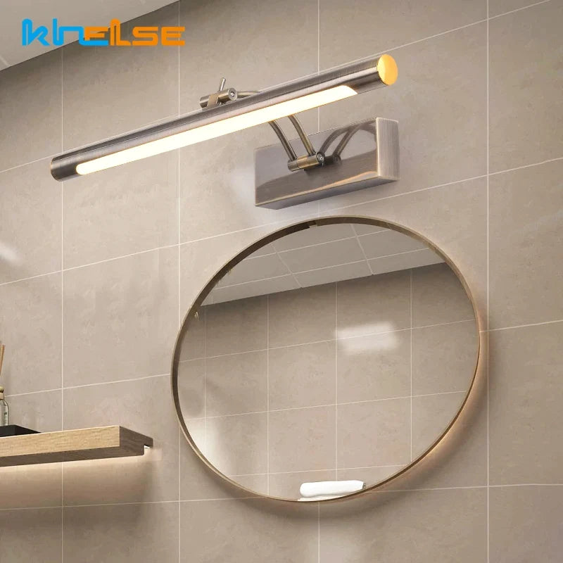 Afralia™ LED Stainless Steel Bathroom Wall Lamp with Switch