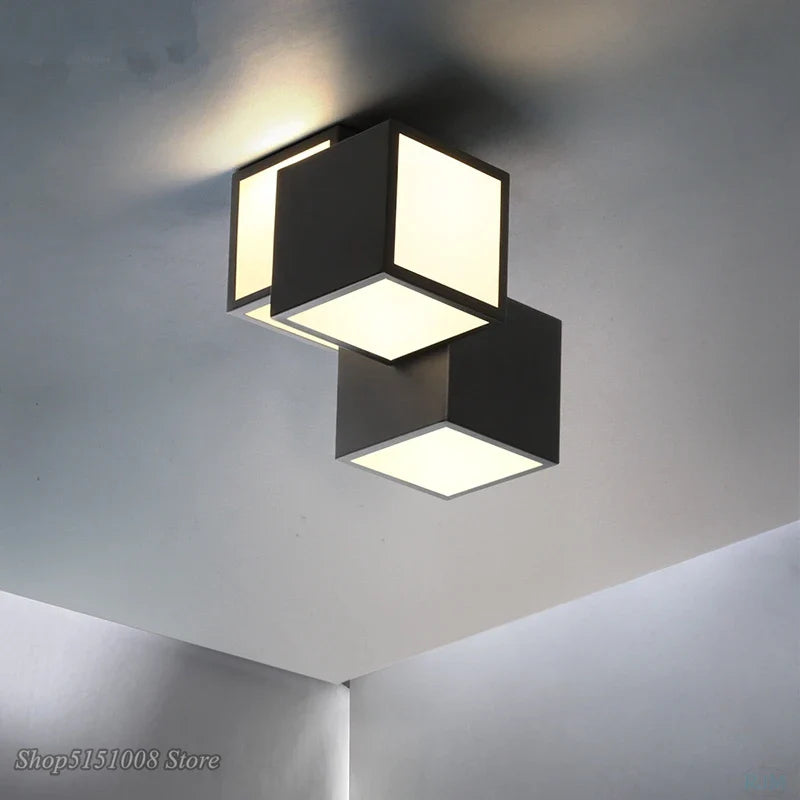 Afralia™ Acrylic LED Ceiling Light with Remote Control - Modern Square Design