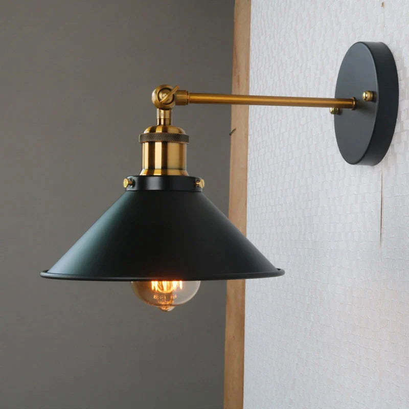 Afralia™ Retro Industrial Iron Wall Light for Corridor, Staircase, Balcony, Bedside, Restaurant, Bar