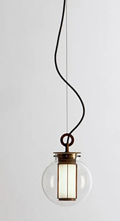 Afralia™ Glass Ball Chandelier: Rustic LED Suspension Light for Living Room and Bedroom