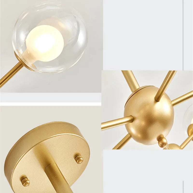 Afralia™ Black Postmodern Sputnik Chandelier for Dining Room and Home Decor