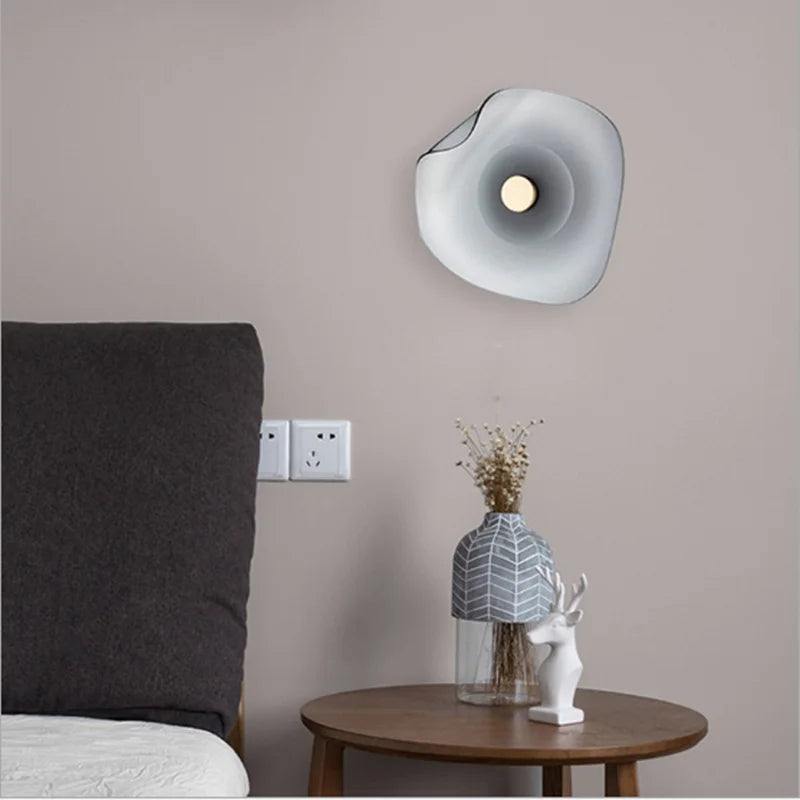 Afralia™ Nordic LED Glass Wall Lamp for Living Room Bedroom Study Corridor