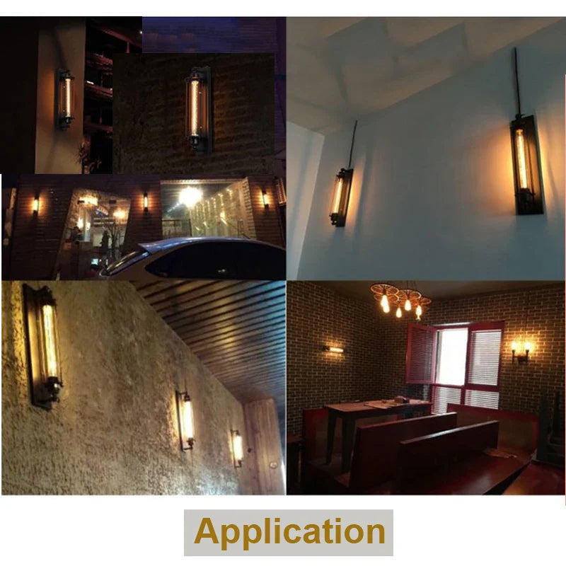 Afralia™ Vintage Industrial Wall Lamp LED Wall Sconce for Bedroom, Cafe, Restaurant