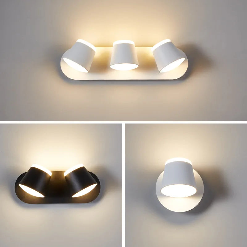 Afralia™ Adjustable LED Wall Lamp Bedside Sconce Modern Hotel Wall Lights