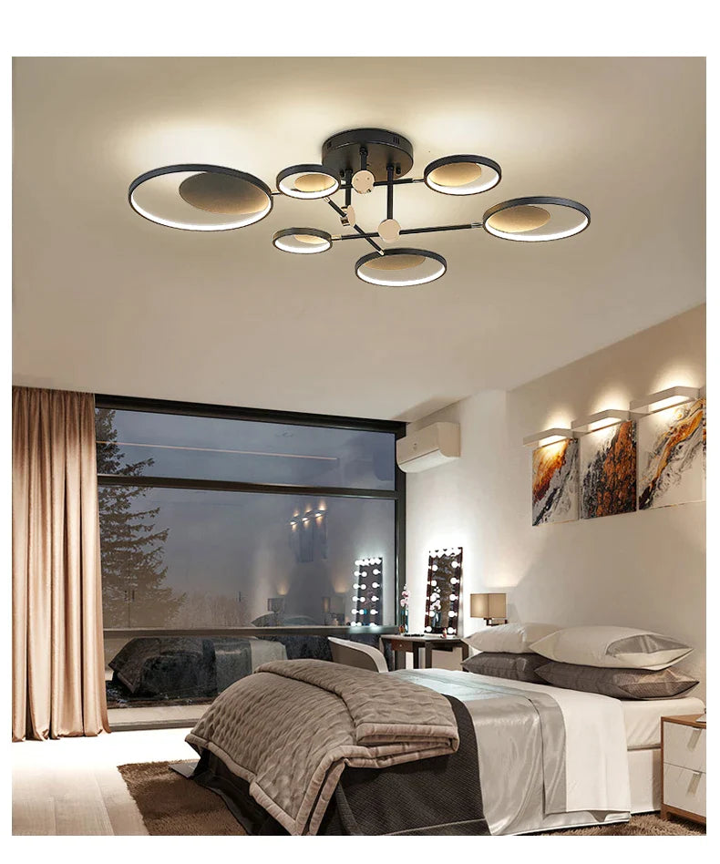 Afralia™ Modern Atmosphere Ceiling Lamp for Living Room and Bedroom