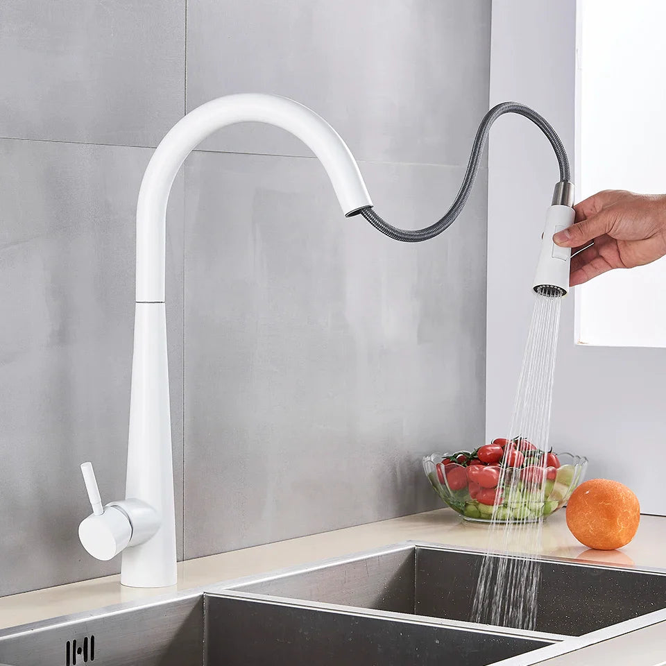 Afralia™ SmartTouch Kitchen Faucet: White/Black Sensor Mixer for Sensitive Control