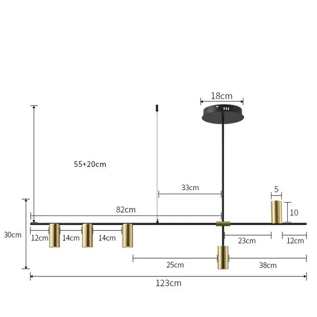 Afralia™ Modern Gold Tube Chandelier: Minimalist Design for Dinning, Bedroom & Home