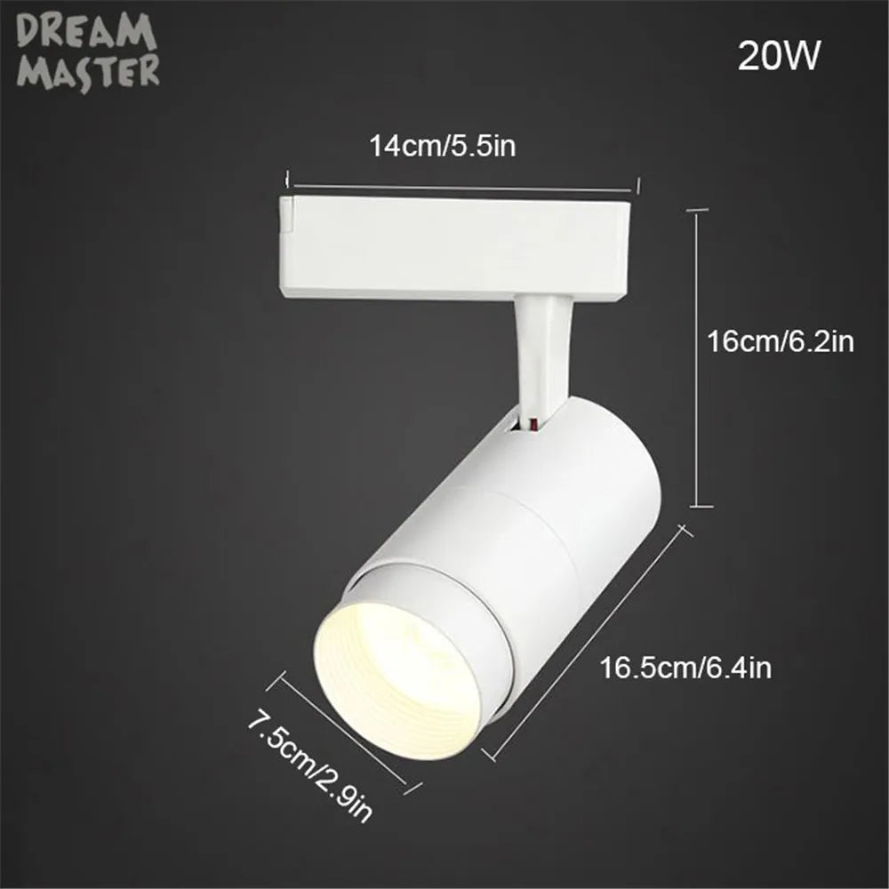 Afralia™ Zoomable COB LED Track Lights: 7/12/20/30W Spot Lighting for Shop Rail & Clothing Store