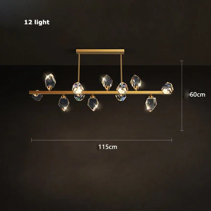 Afralia™ Crystal Copper Round Chandelier: Elegant LED Suspension Lamp for Dinning Room