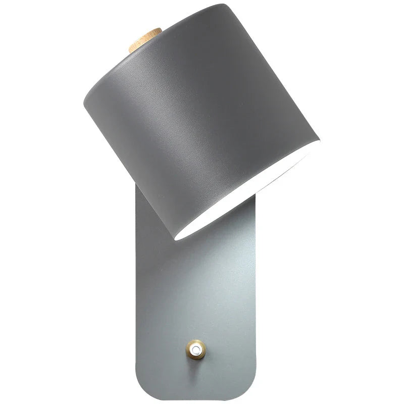 Afralia™ Rotatable Iron LED Wall Lamp for Bedroom, Study, Living Room Sconces