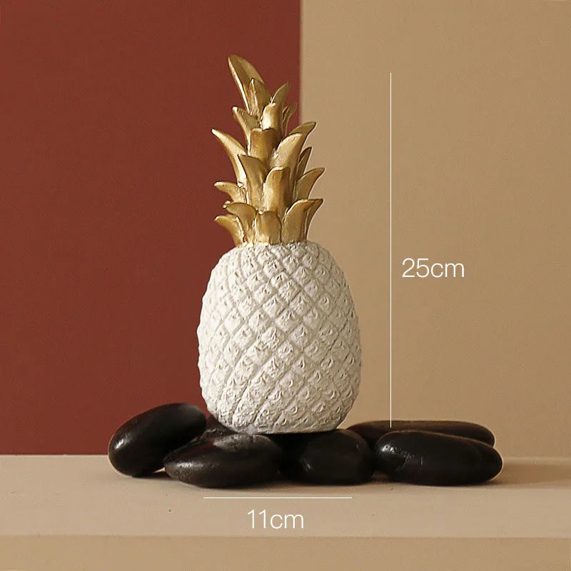 Afralia™ Pineapple Resin Decorative Craft for Nordic Modern Home Display