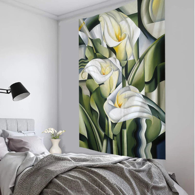 Afralia™ Botanical Wildflower Tapestry Wall Hanging Flower Chart Hippie Bohemian Tapestries