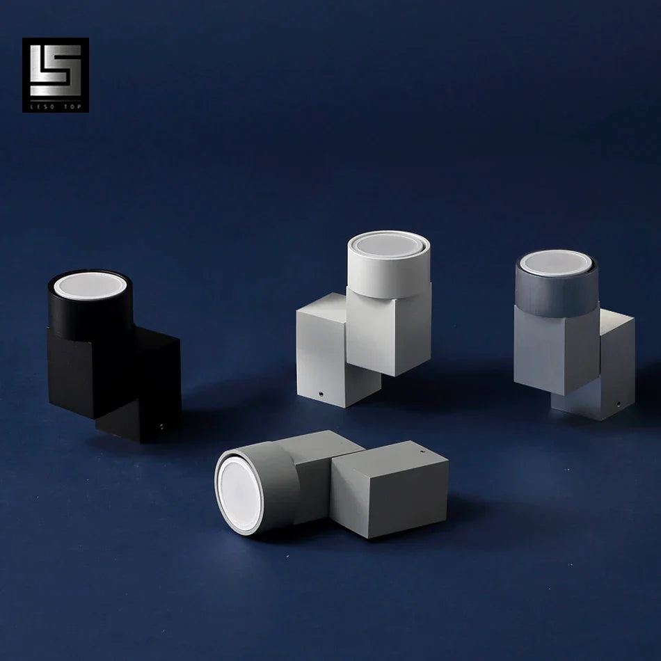 Afralia™ 5W Adjustable Angle Downlight Chrome/White/Black Surface Mount Warm/Natural White