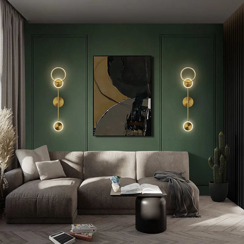 Afralia™ Modern Gold LED Wall Light Sconce for Home Decor