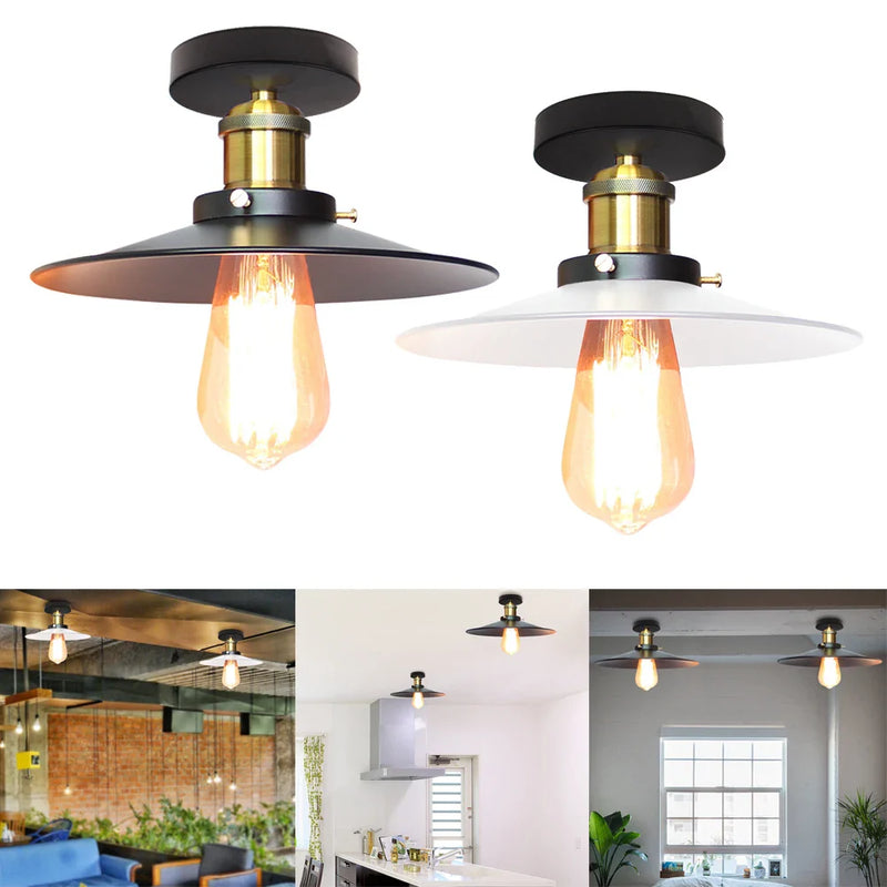 Afralia™ Vintage Industrial LED Ceiling Light for Home Kitchen Bar Lighting