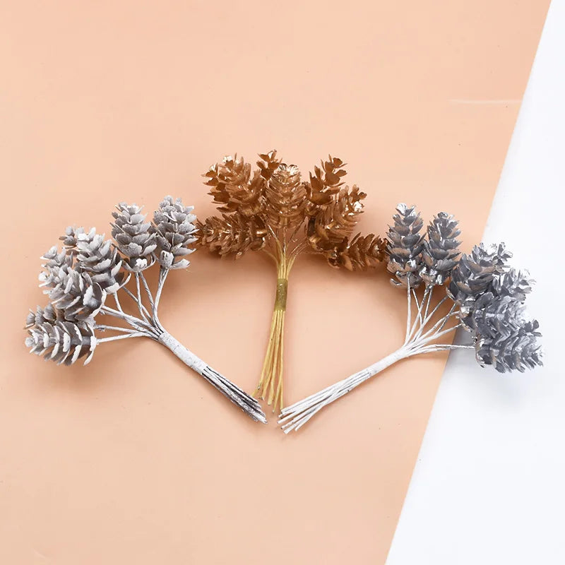 Afralia™ Mini Pine Cone Decor for Christmas Home Wedding Decor