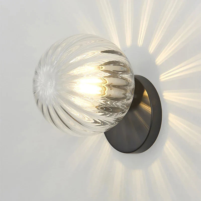 Afralia™ Glass Ball Wall Lamp: Modern Minimalist Nordic Style, Luxury Bedroom Lighting